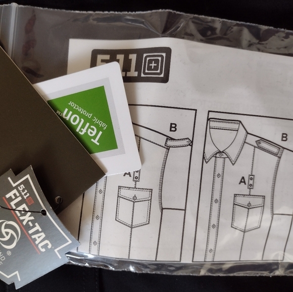 5.11 Tactical Merino Wool Black Short Sleeve Work Shirt Men's Large Uniform - Picture 10 of 10